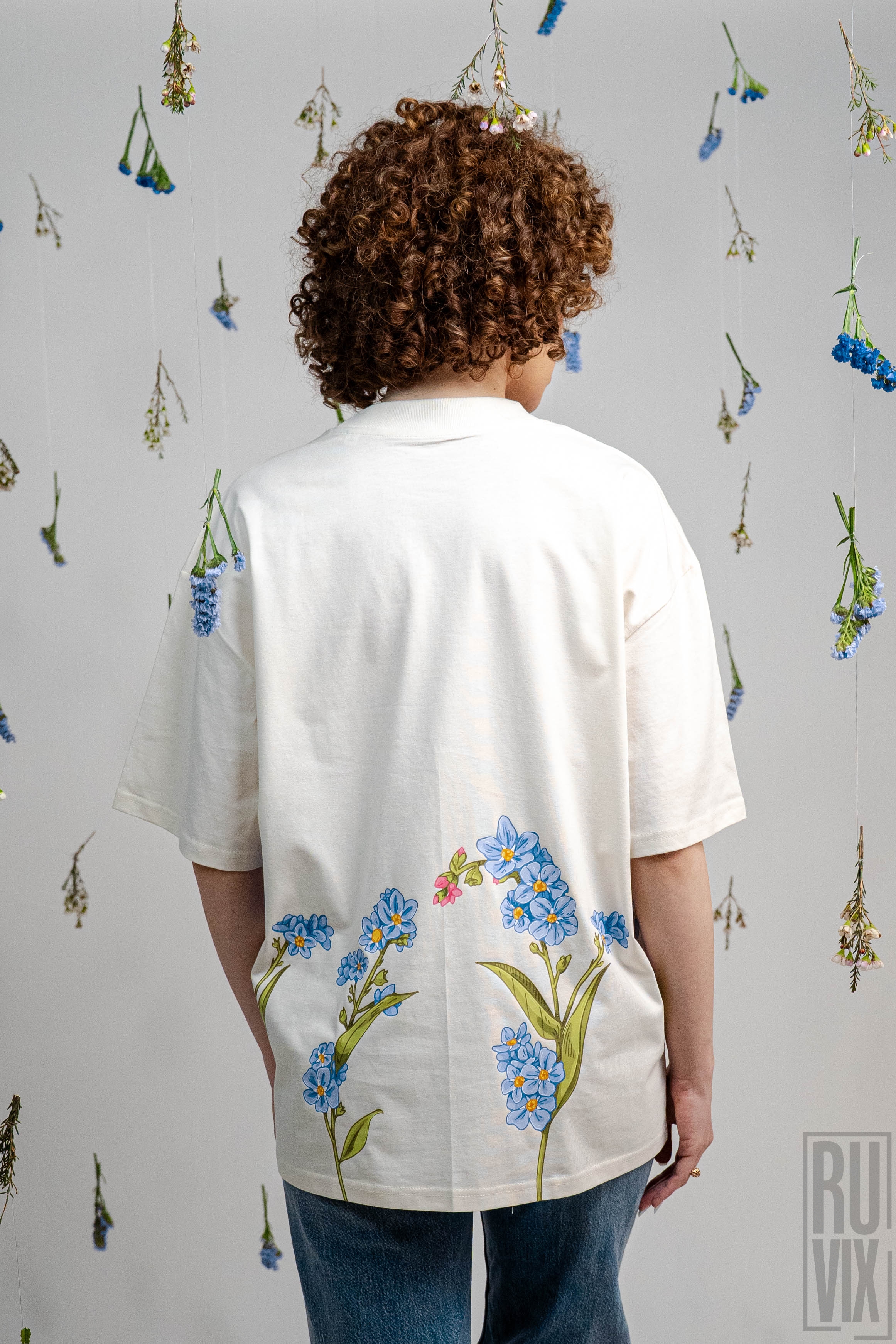 Mărțișor și Ziua Femeii, Tricou Oversized Crem Nu Mă Uita, ruvix.ro