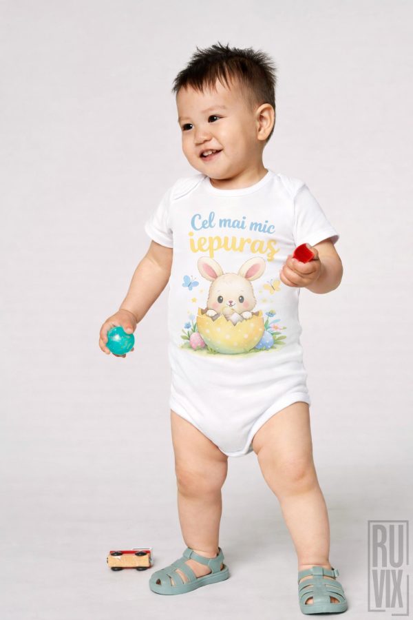 Familie, Body Cel mai mic iepuraș - bumbac organic, ruvix.ro