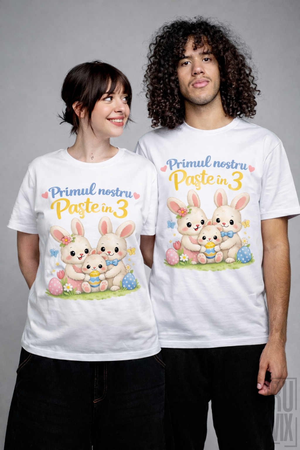 Familie, Set Tricouri de Familie - Primul nostru Paște în trei, ruvix.ro
