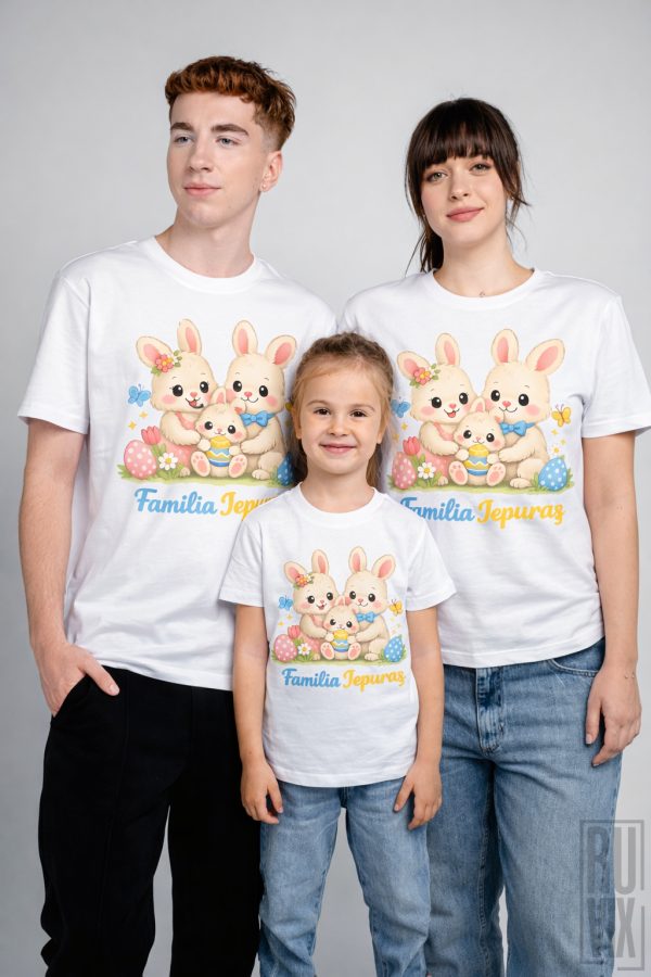 Familie, SET Tricouri Familia Iepuraș - 1 copil, ruvix.ro