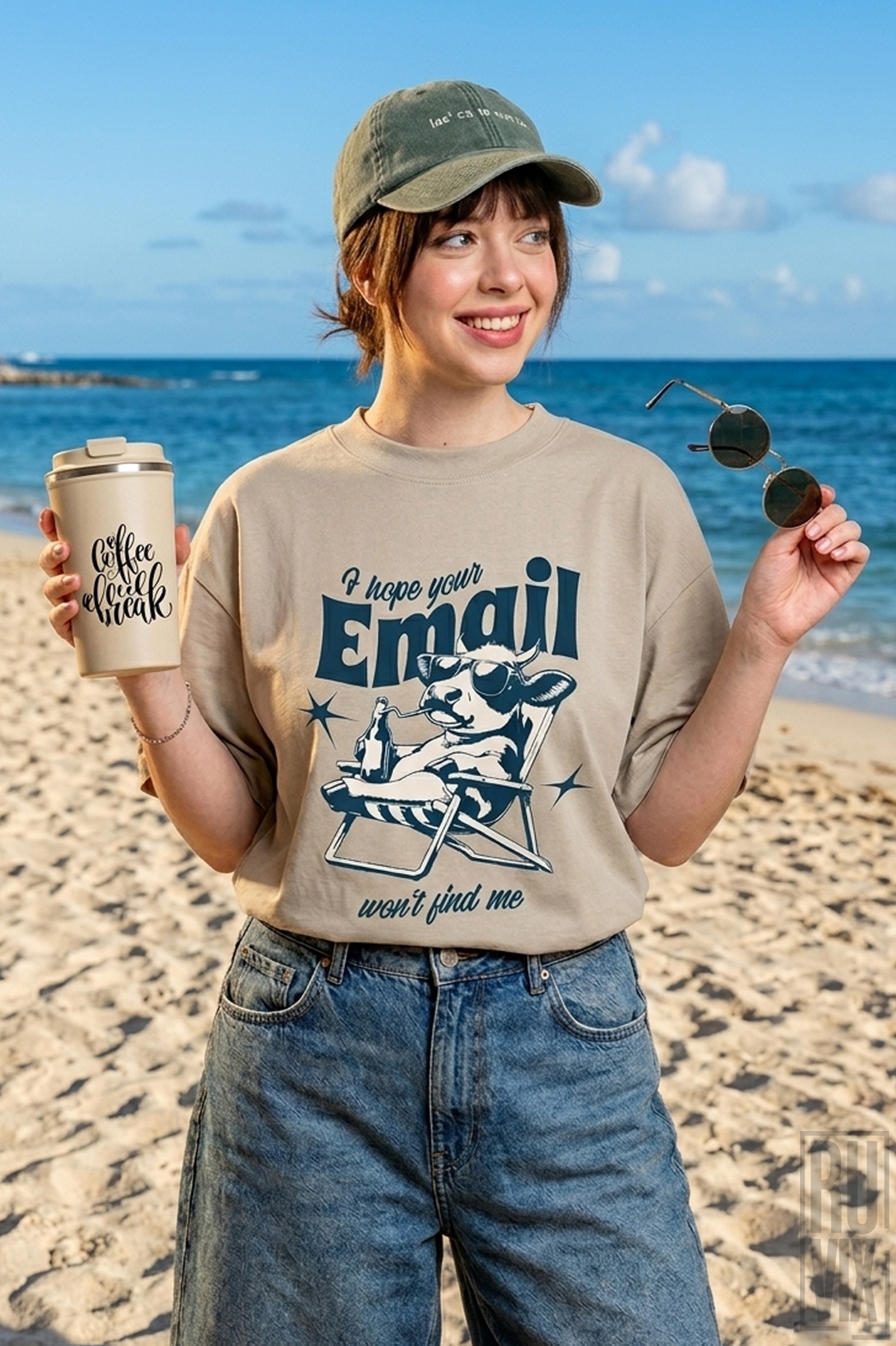 Set de Vacanță "Vama Veche" - Tricou, Șapcă, Termos Cafea, 1, ruvix.ro