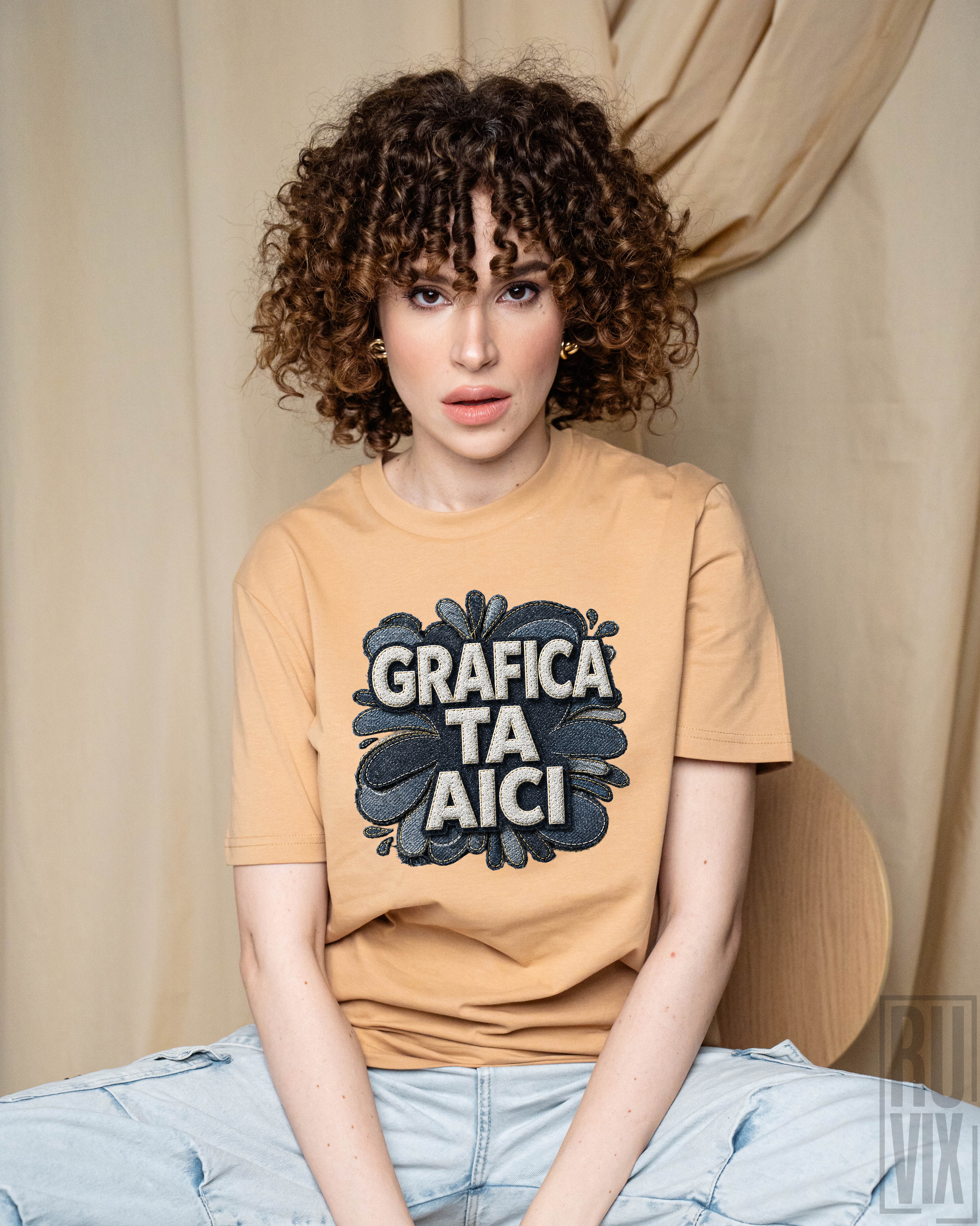 Tricouri personalizate, Tricou personalizat cu grafică DENIM, ruvix.ro