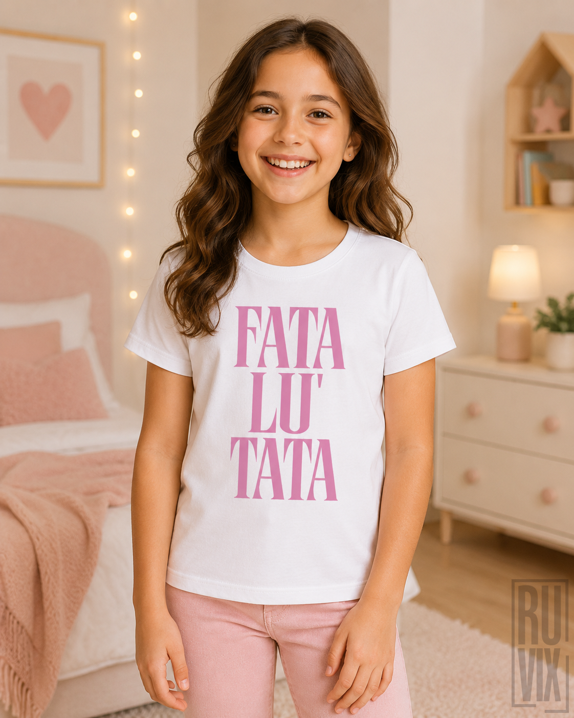 Tricou Copii "Fata lu Tata" | Bumbac Organic, 1, ruvix.ro