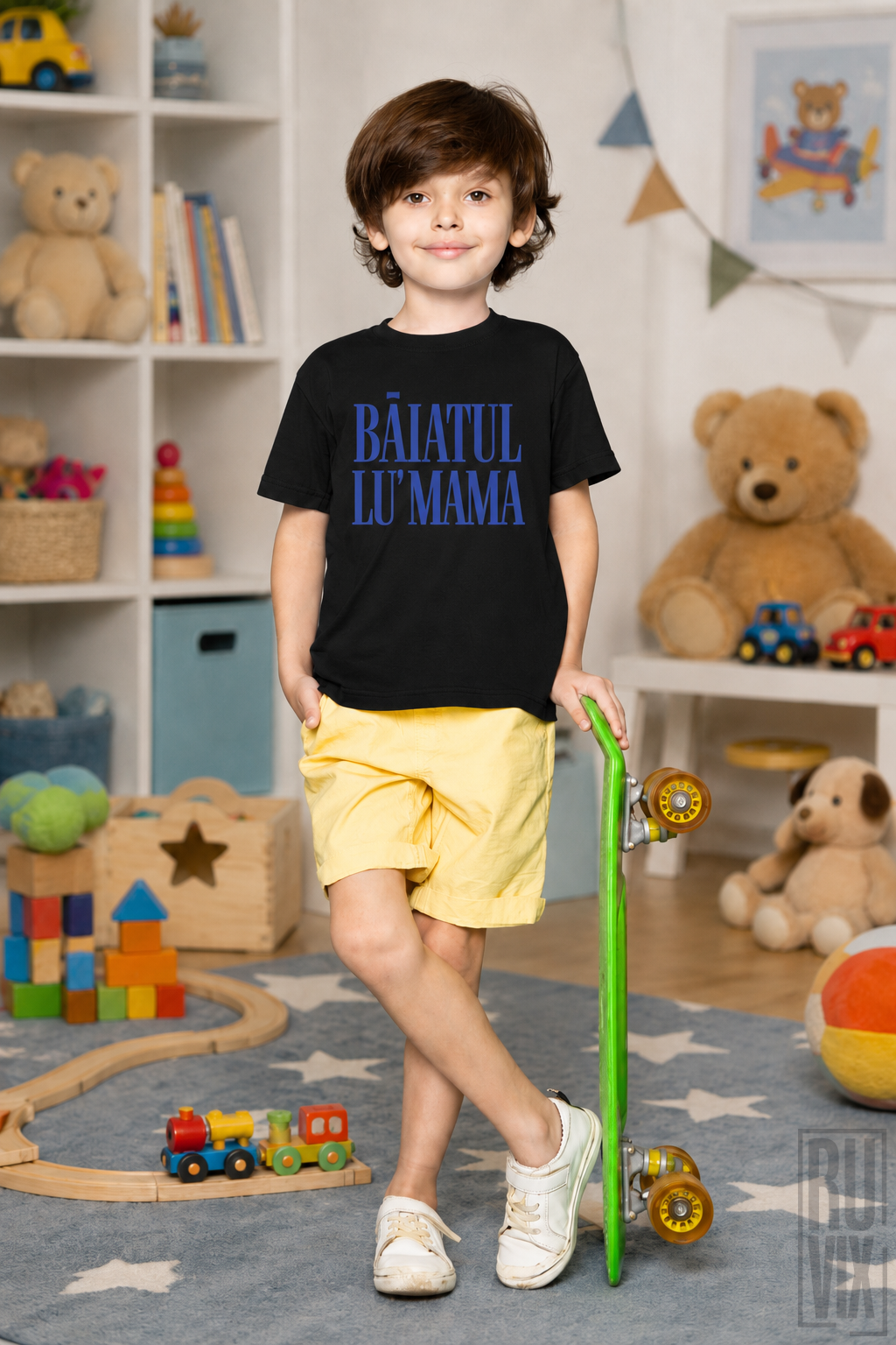 Tricou Copii "Băiatul lu Mama" | Bumbac Organic, 1, ruvix.ro