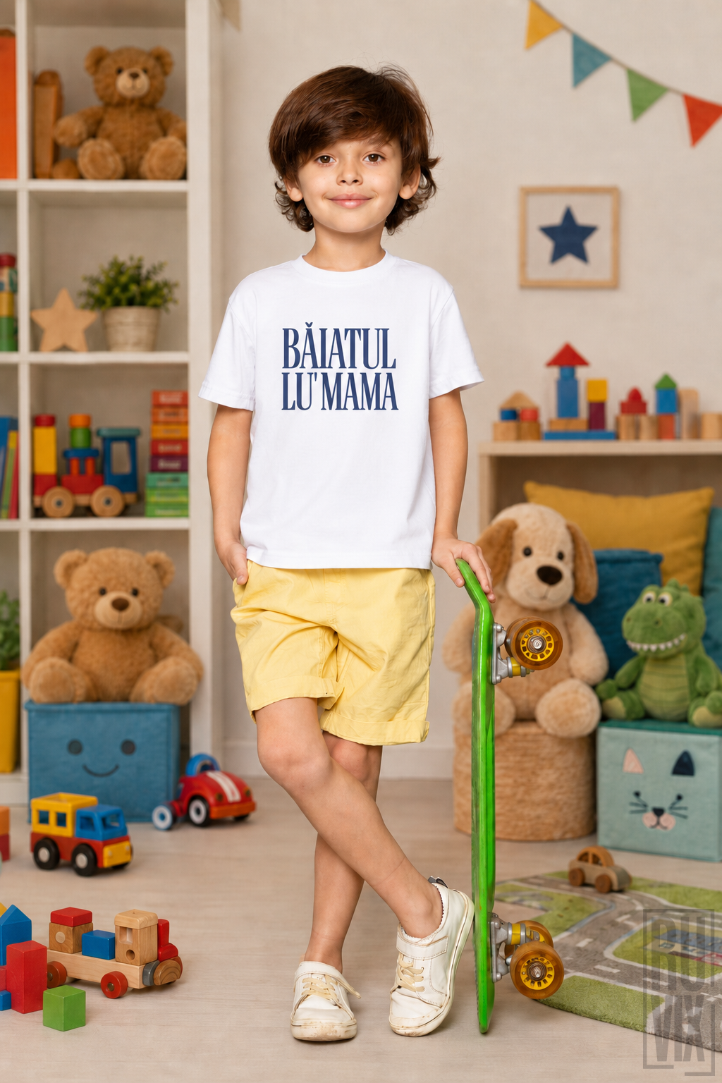 Tricou Copii "Băiatul lu Mama" | Bumbac Organic, 2, ruvix.ro