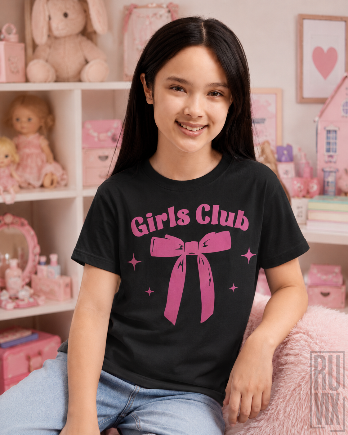 Tricou Copii "Girls Club" | Bumbac Organic, 2, ruvix.ro