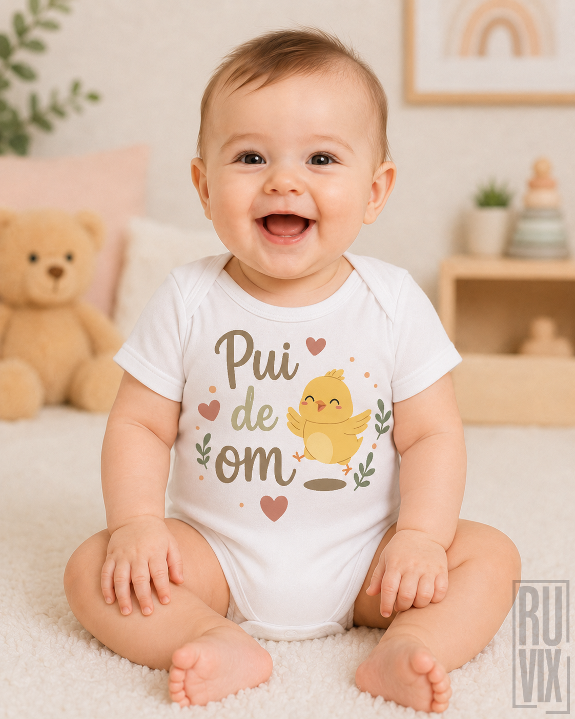Familie, Body Bebe "Pui de Om" – Bumbac Organic, ruvix.ro