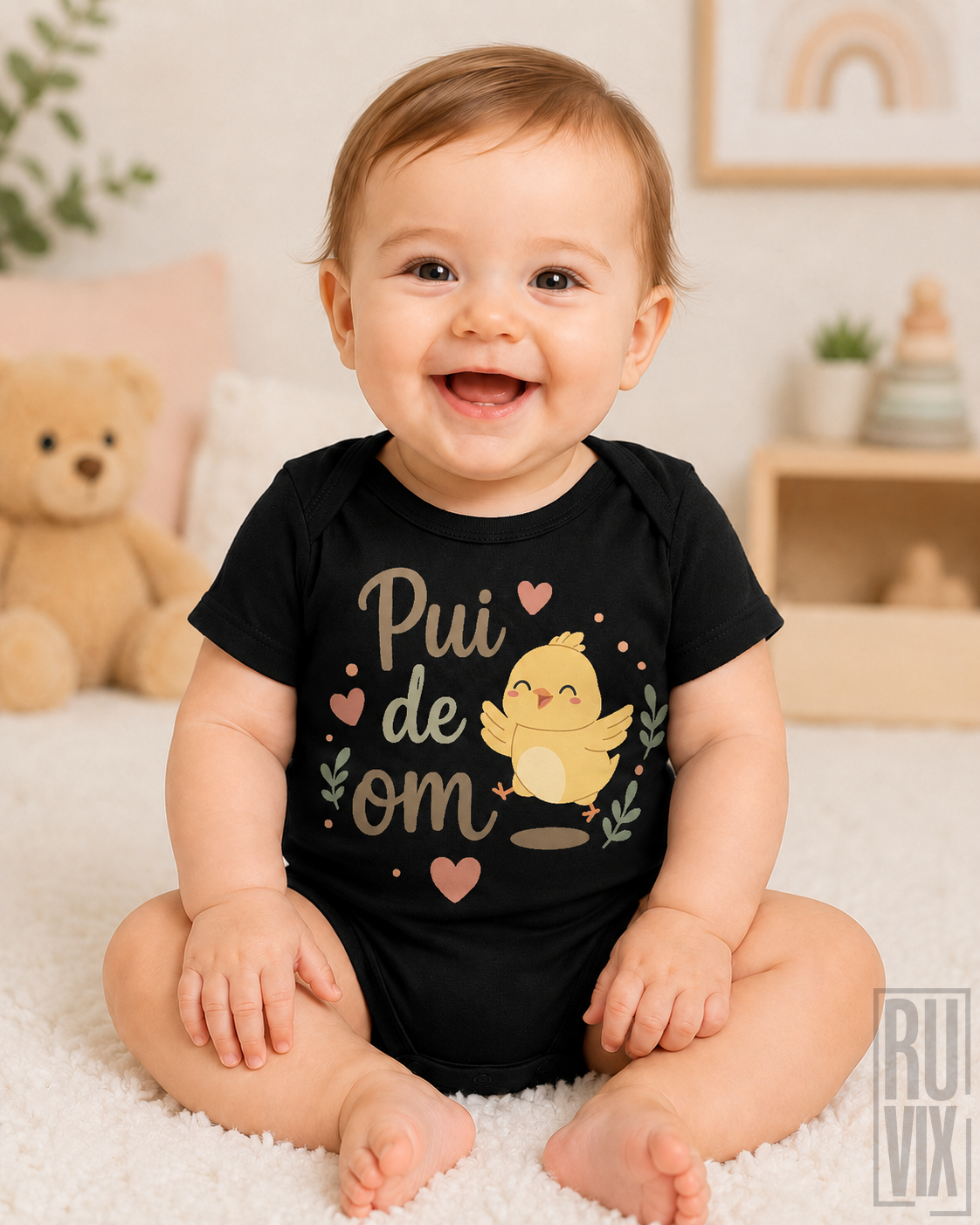 Familie, Body Bebe "Pui de Om" – Bumbac Organic, ruvix.ro