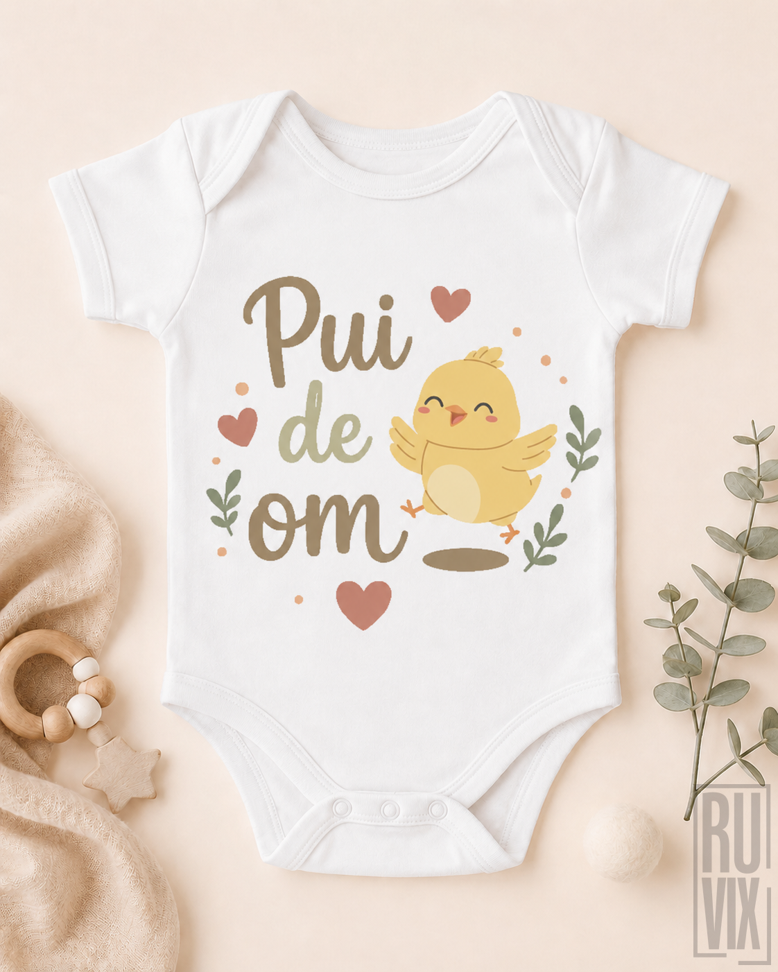 Familie, Body Bebe "Pui de Om" – Bumbac Organic, ruvix.ro