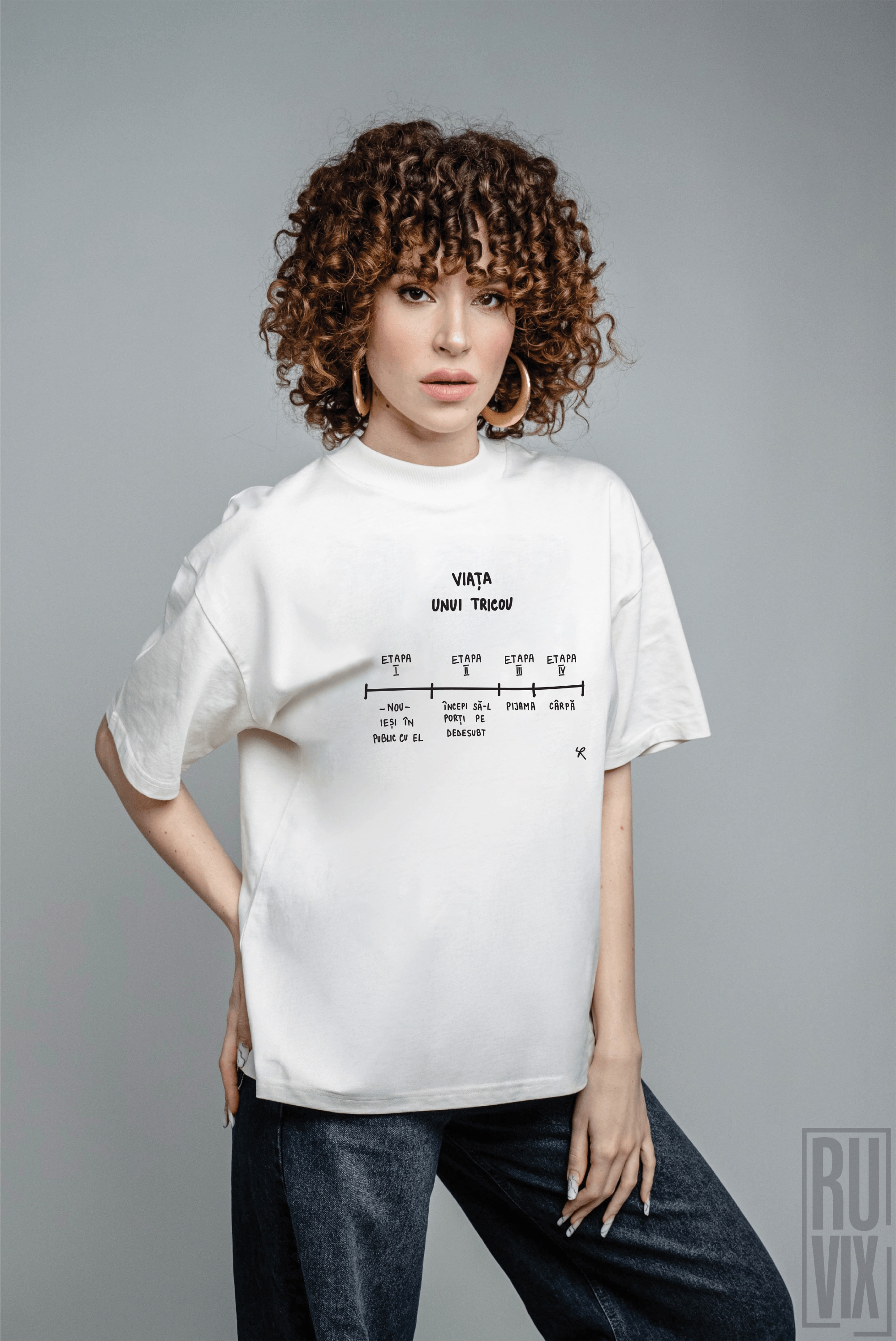 Tricou oversized Viața unui tricou, 1, ruvix.ro