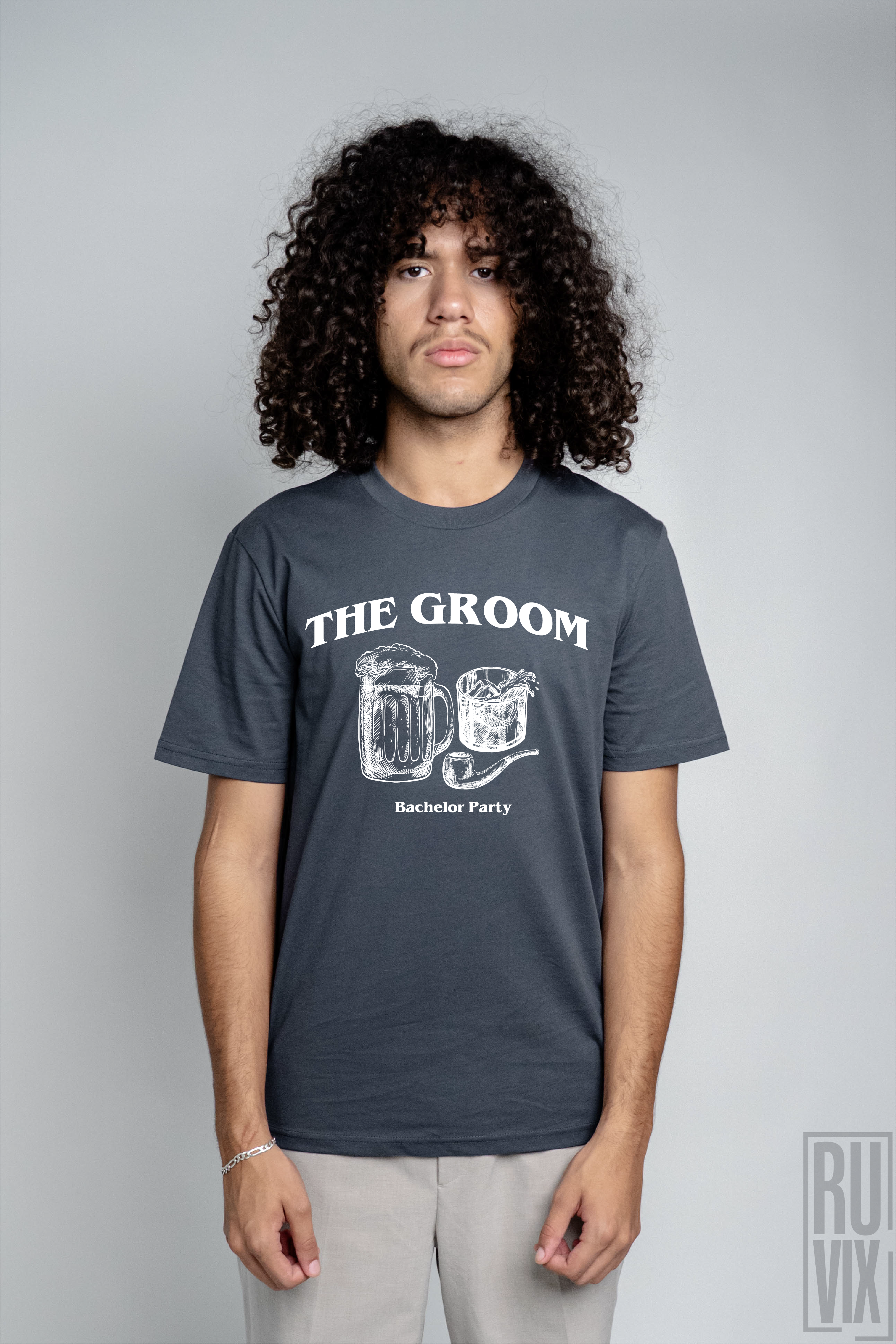 Tricouri bărbați imprimate, Tricou "The Groom – Bachelor Party" Mire, ruvix.ro