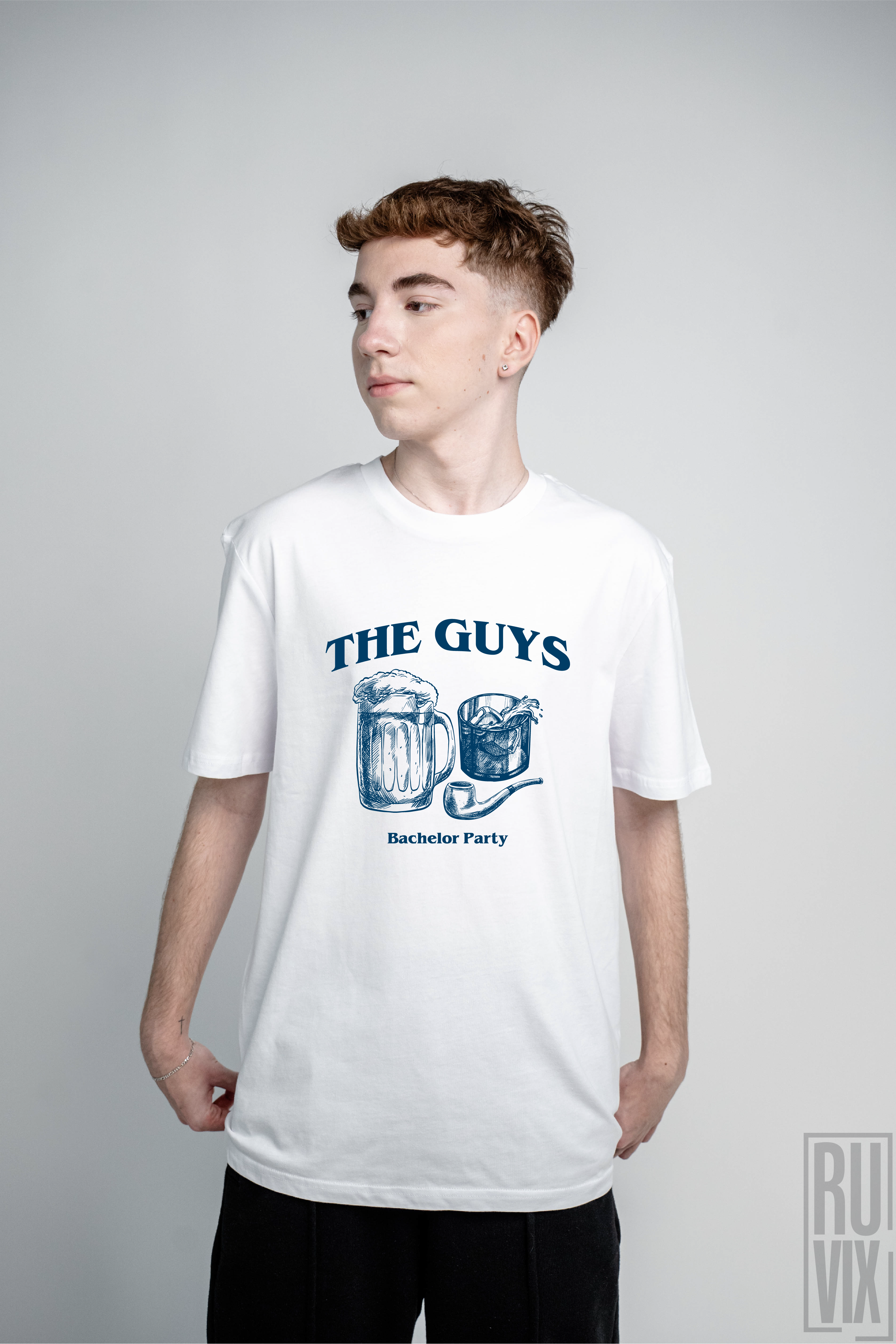 Tricouri bărbați imprimate, Tricou "The Guys – Bachelor Party" Burlaci , ruvix.ro