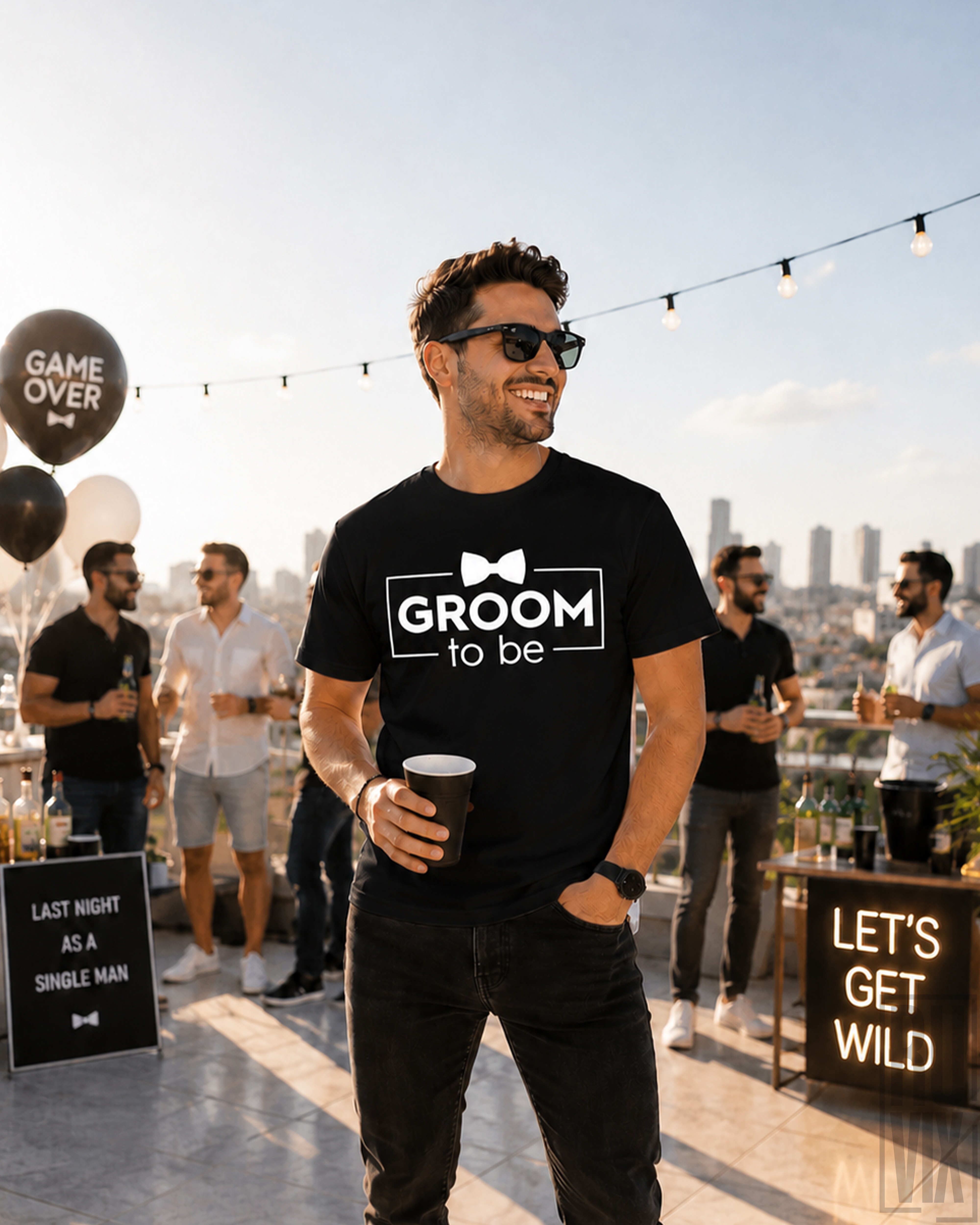 Tricouri bărbați imprimate, Tricou "Groom to Be" – Petrecerea Burlacilor, ruvix.ro