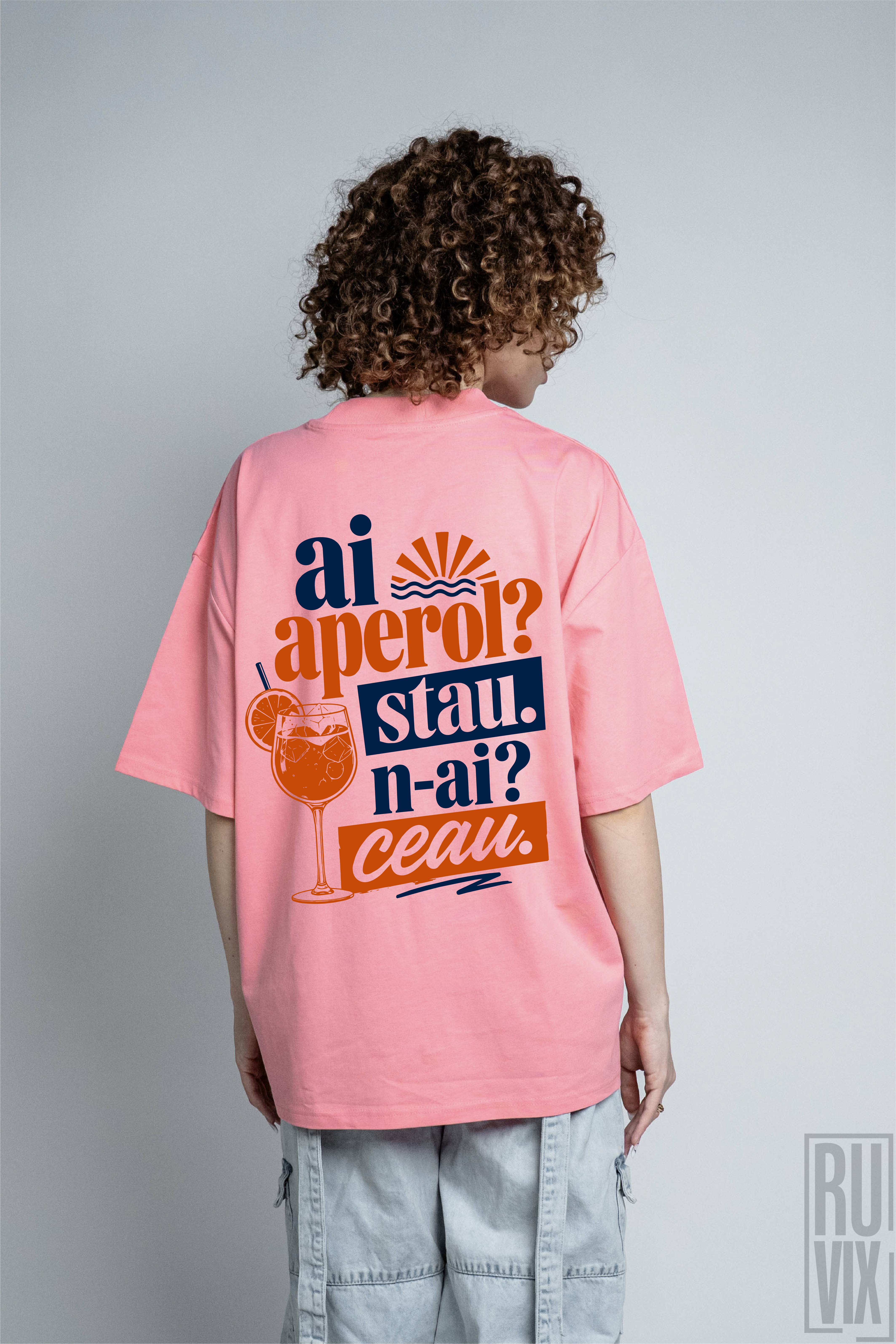 Tricou Ai Aperol? | Oversized Unisex din Bumbac Organic, 2, ruvix.ro