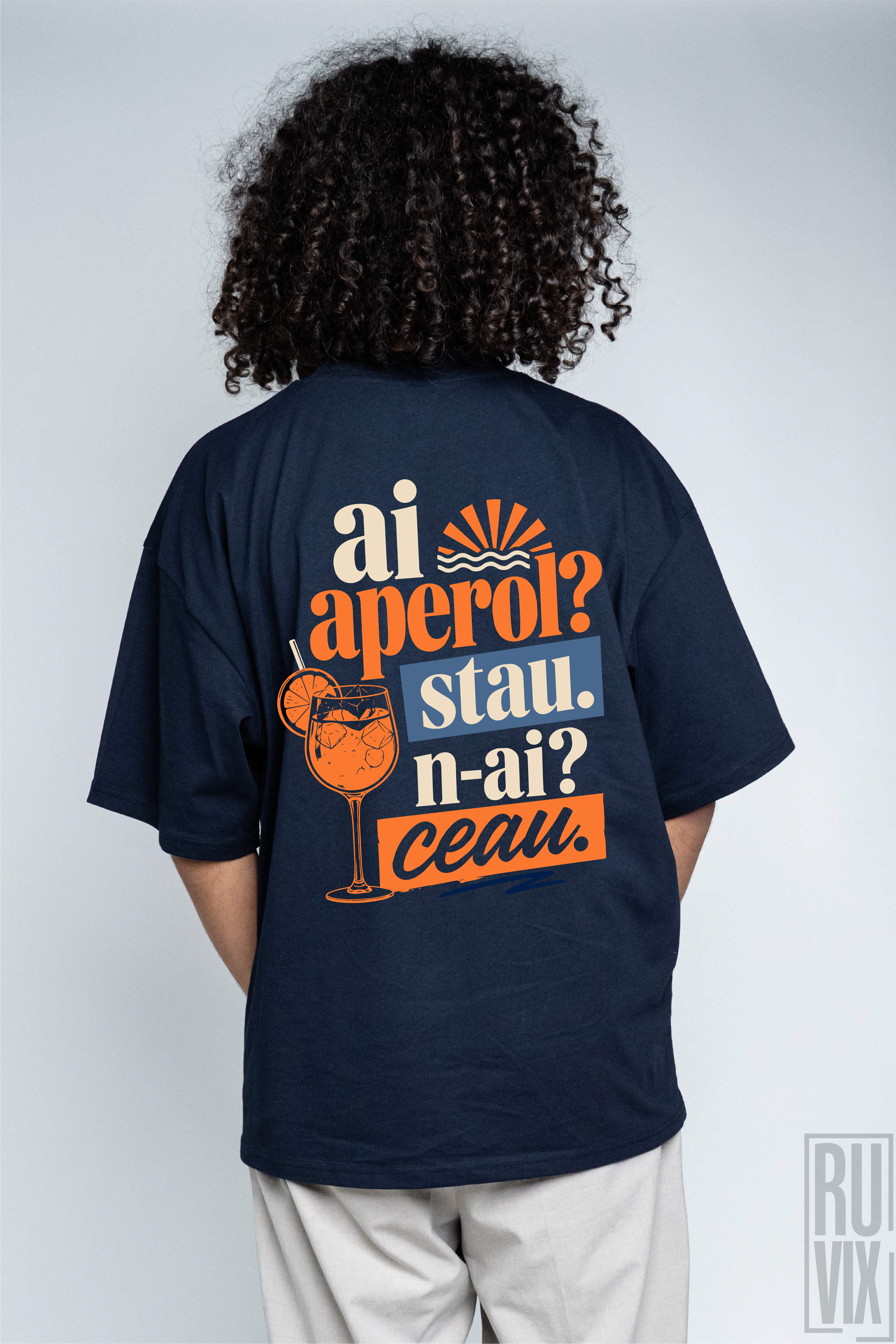 Tricou Ai Aperol? | Oversized Unisex din Bumbac Organic, 3, ruvix.ro