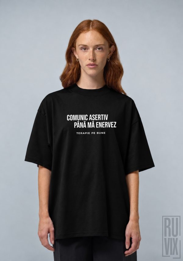 Comunic Asertiv - Tricou Oversized din Bumbac Organic, 2, ruvix.ro