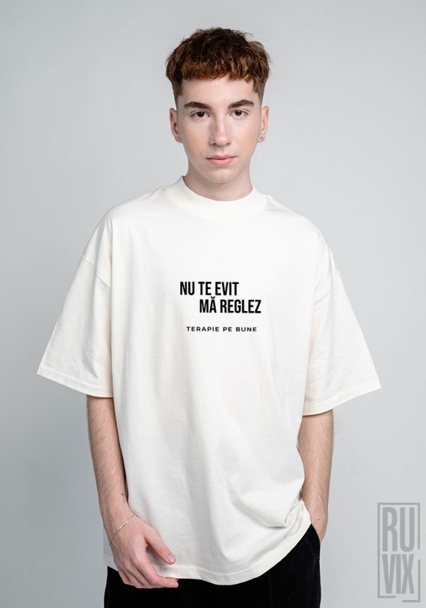Terapie pe Bune, Mă reglez - Tricou Oversized din Bumbac Organic, ruvix.ro