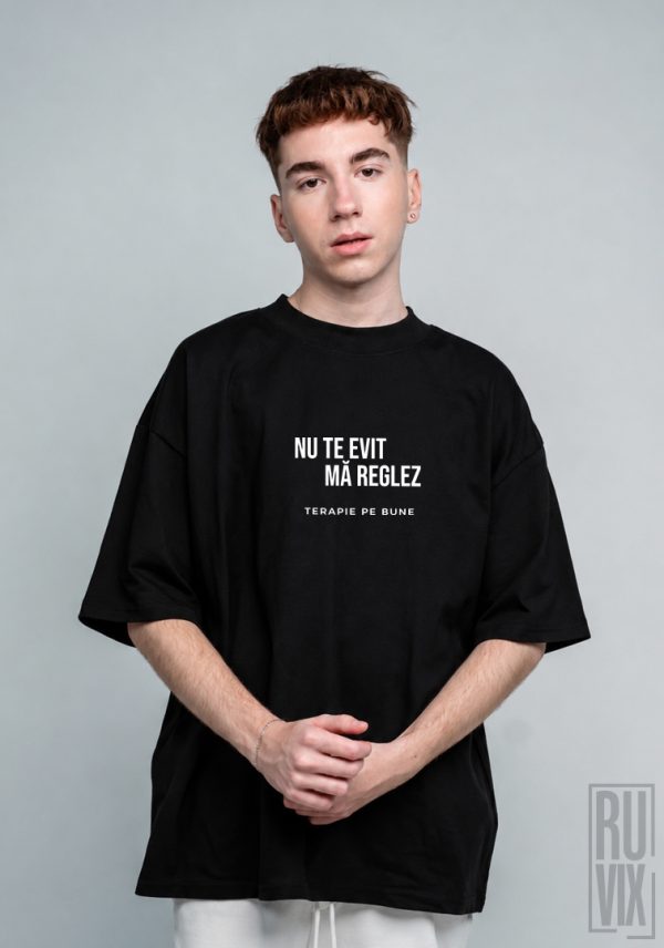 Terapie pe Bune, Mă reglez - Tricou Oversized din Bumbac Organic, ruvix.ro