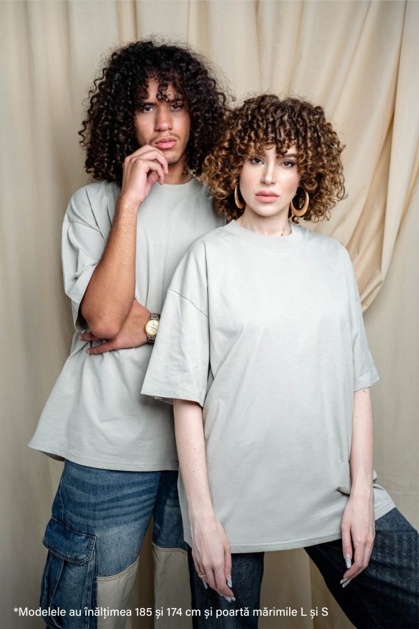 Tricou oversized unisex personalizat - 100% bumbac organic, diverse culori