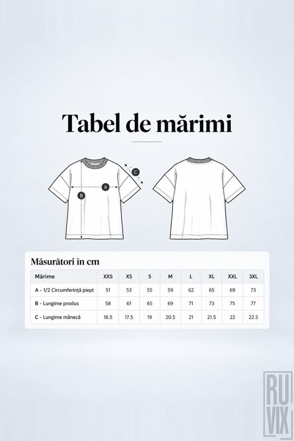 Tricouri personalizate, Tricou Personalizat Relaxed Fit Unisex - 100% Bumbac Organic , ruvix.ro