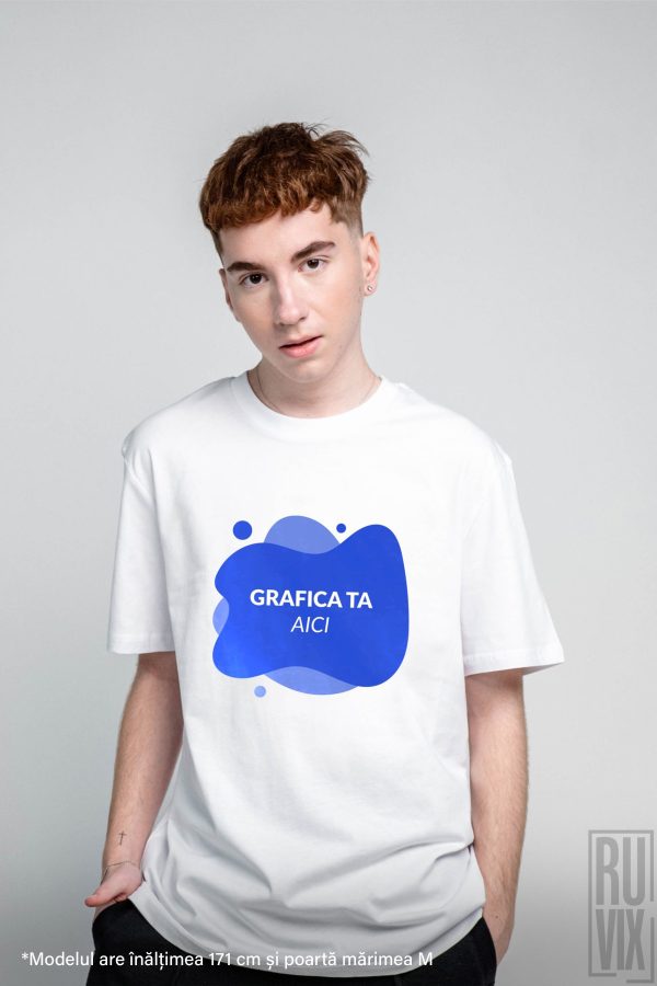 Tricouri personalizate, Tricou barbat personalizat - 100% bumbac organic, diverse culori, ruvix.ro