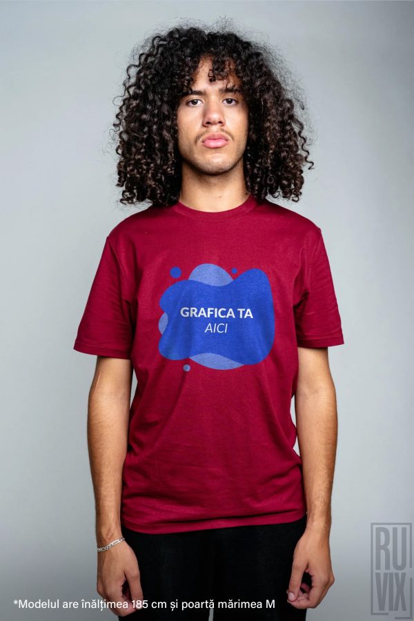 Tricouri personalizate, Tricou barbat personalizat - 100% bumbac organic, diverse culori, ruvix.ro