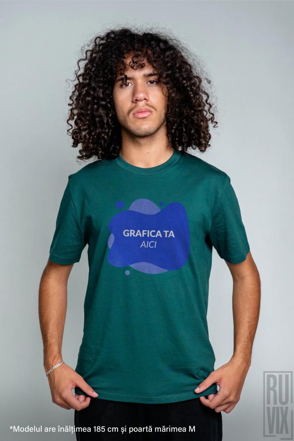 Tricouri personalizate, Tricou barbat personalizat - 100% bumbac organic, diverse culori, ruvix.ro