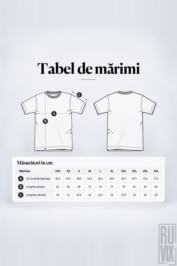 Tricouri personalizate, Tricou unisex personalizat - 100% bumbac organic, diverse culori, ruvix.ro