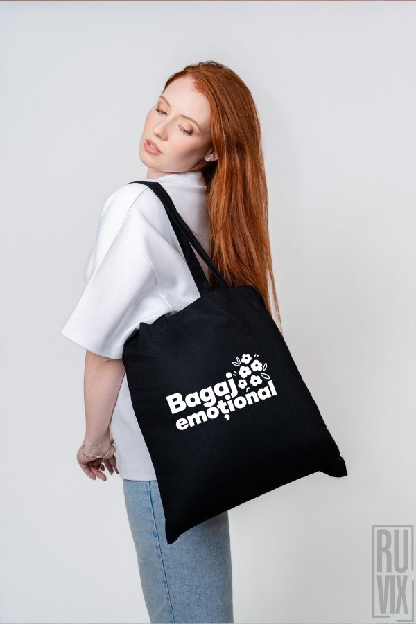 GENȚI, Geantă Light Tote Bag „Bagaj Emoțional” – 100% Bumbac Organic, ruvix.ro