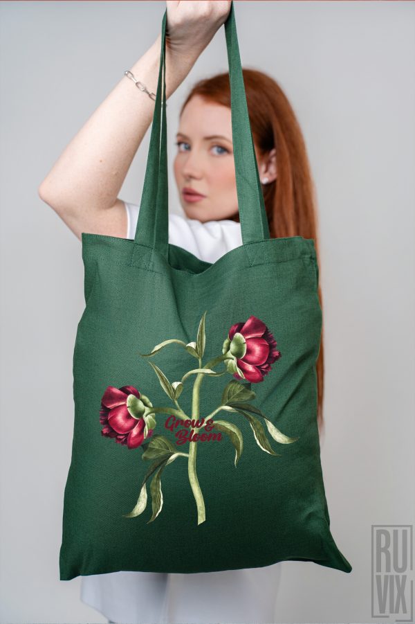 GENȚI, Geantă Light Tote Bag „Grow and Bloom” – 100% Bumbac Organic, ruvix.ro