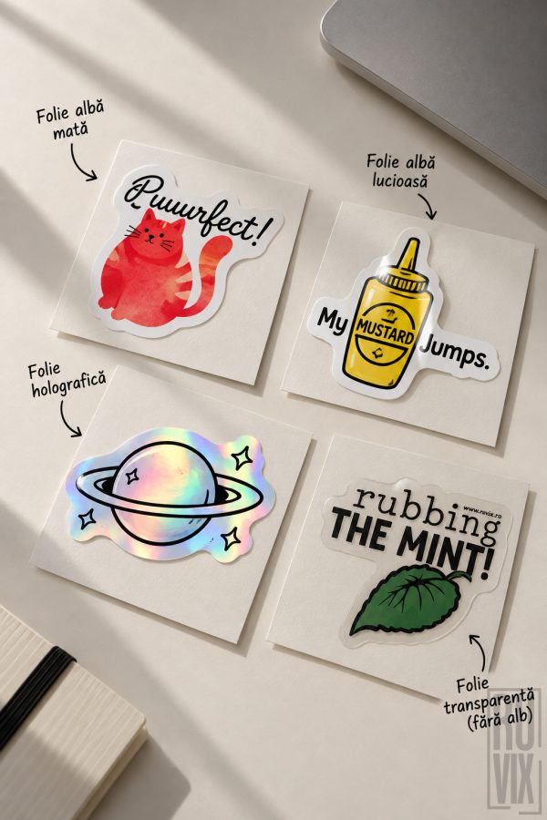 Stickere, Stickere personalizate kiss-cut cu grafica ta, ruvix.ro