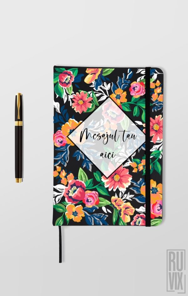 Agendă Personalizată Cu fundal floral