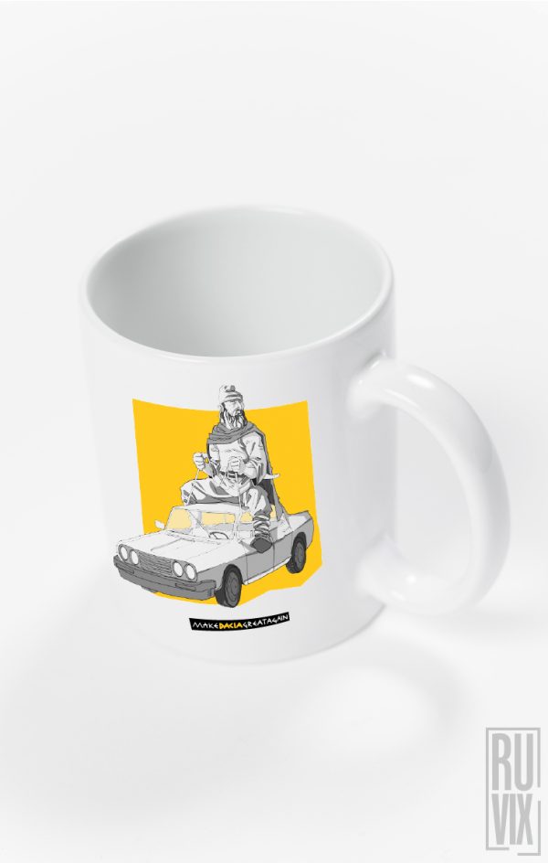 Make Dacia Great Again Shop, Cană Călare pe Dacia, ruvix.ro