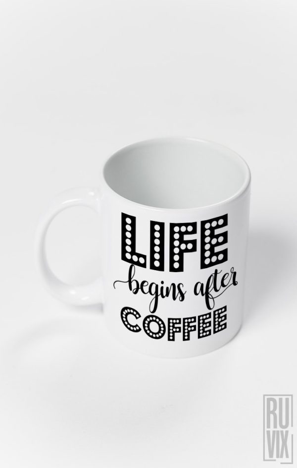 Căni pentru ea, Cană Life Coffee, ruvix.ro