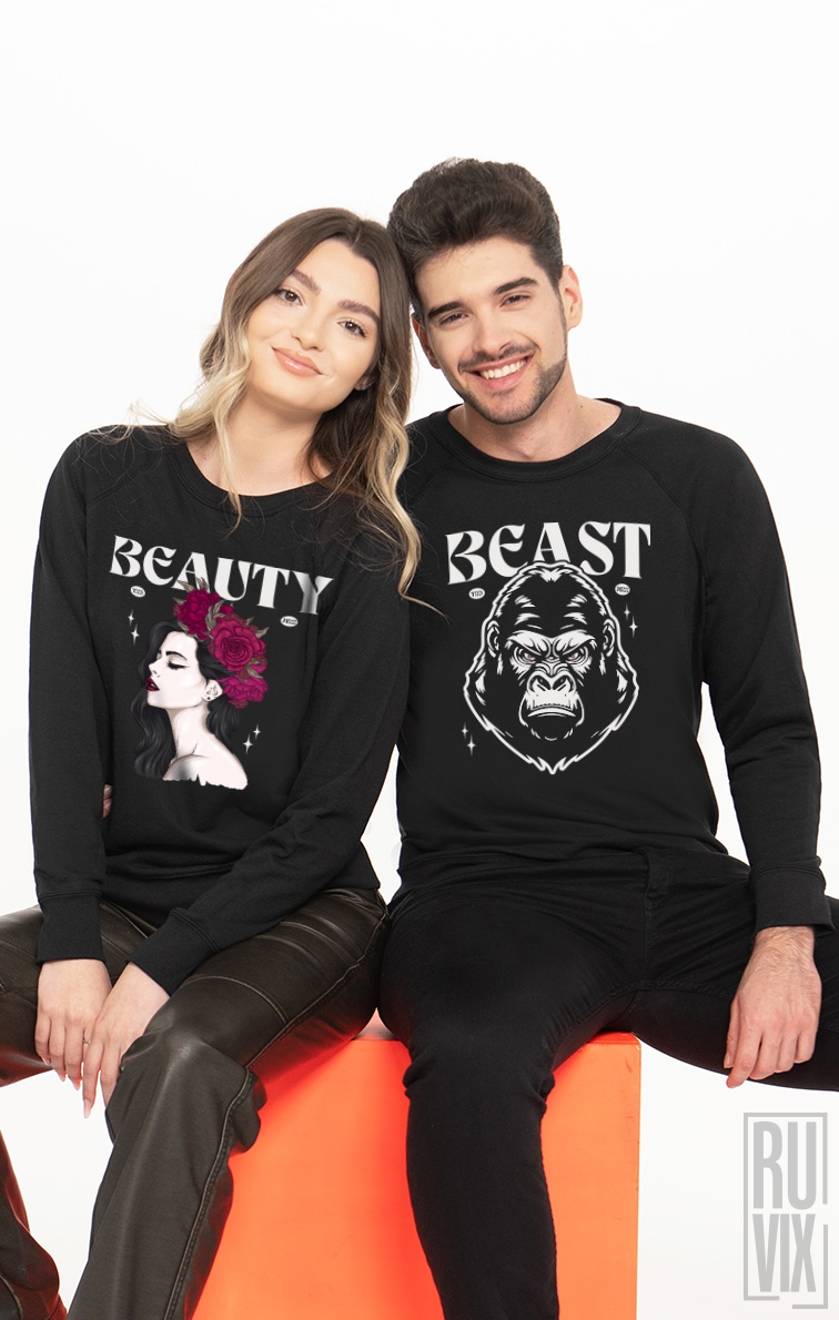 Set Sweatshirt Beauty And Beast Realist
