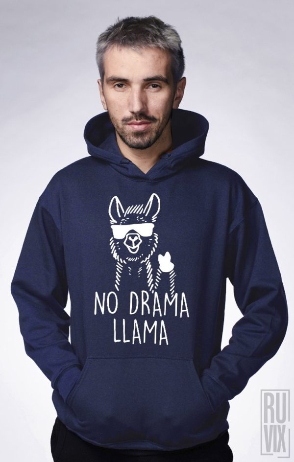 Hanorace cu mesaje, Hanorac No Drama Llama, ruvix.ro