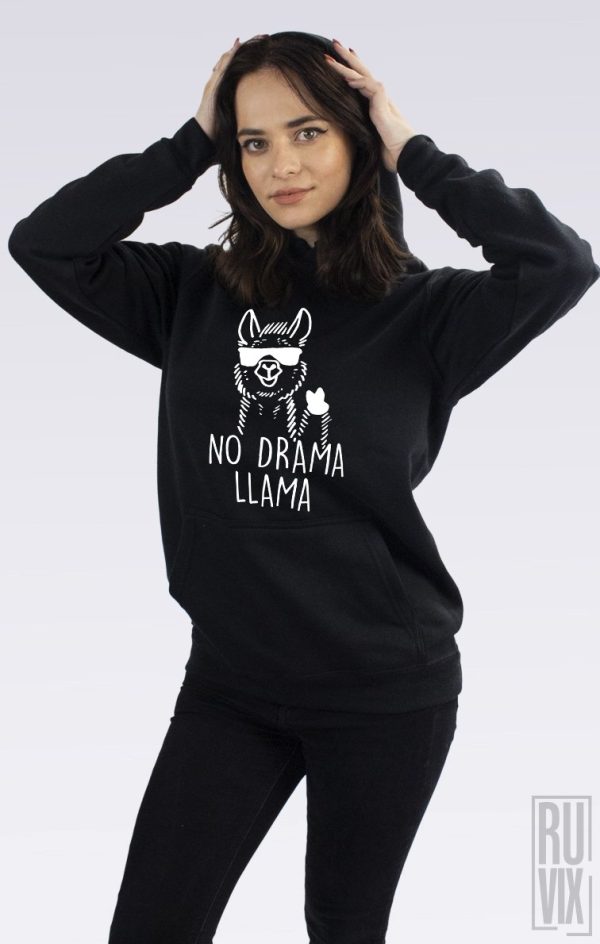 Hanorace cu mesaje, Hanorac No Drama Llama, ruvix.ro