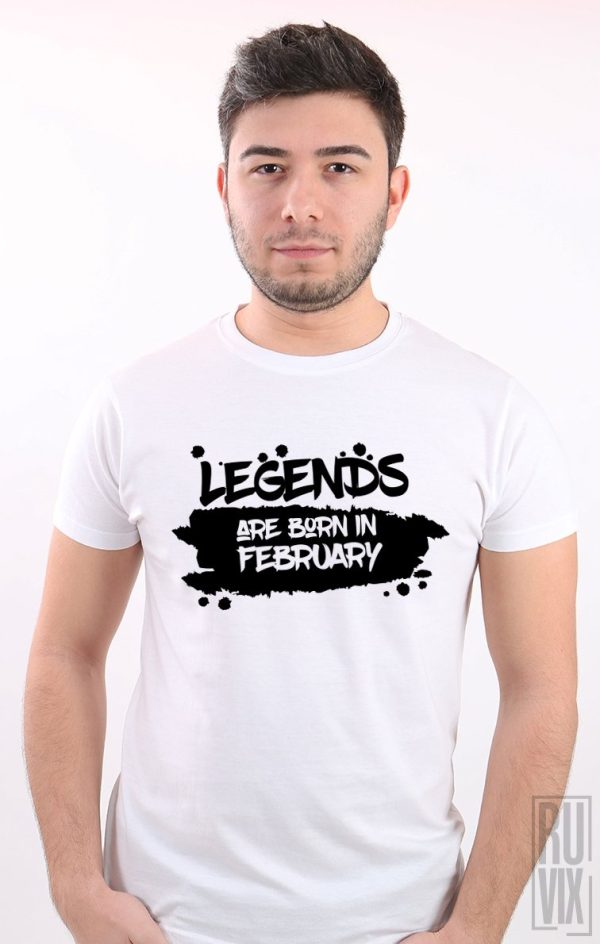 Ocazii, Tricou Legends are Born in February, ruvix.ro