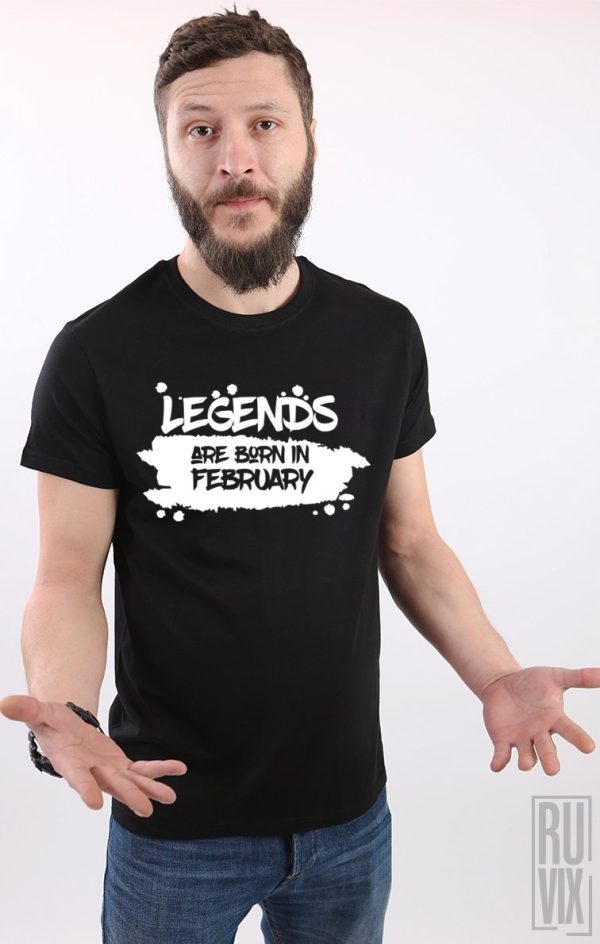 Ocazii, Tricou Legends are Born in February, ruvix.ro