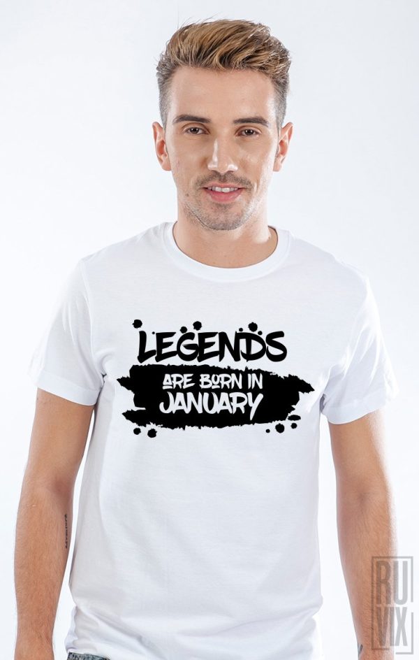 Ocazii, Tricou Legends are Born in January, ruvix.ro