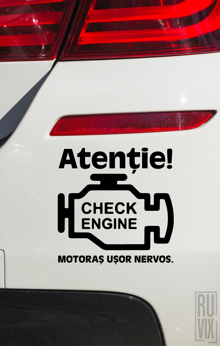 Sticker Atentie Motoras Usor Nervos