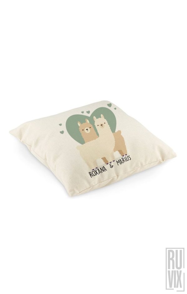 Perne personalizate, Pernă personalizată Llama LOVE, ruvix.ro