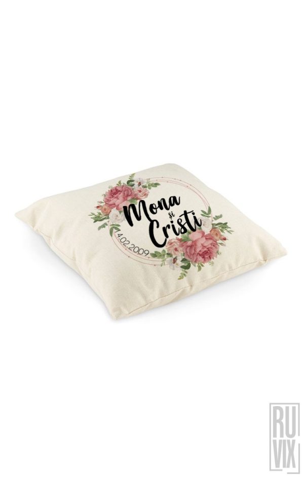 Perne personalizate, Pernă personalizată ROSE DATE, ruvix.ro