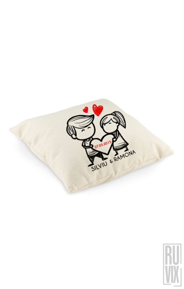 Perne personalizate, Pernă personalizată STICK COUPLE, ruvix.ro
