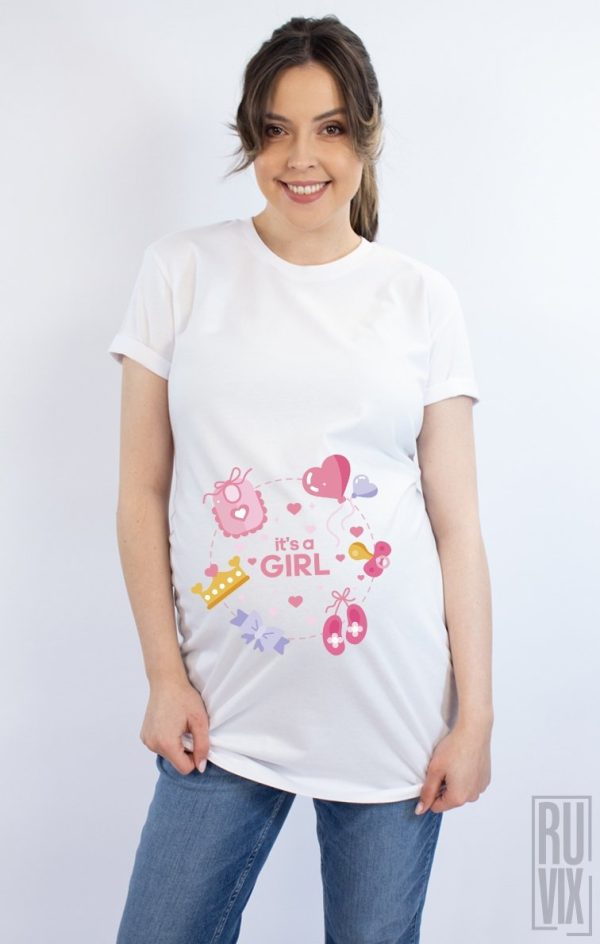 Tricouri cu Mesaje, Rochie It's a Girl, ruvix.ro