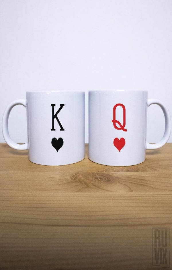 Căni pentru ea, Set 2 Căni King and Queen, ruvix.ro