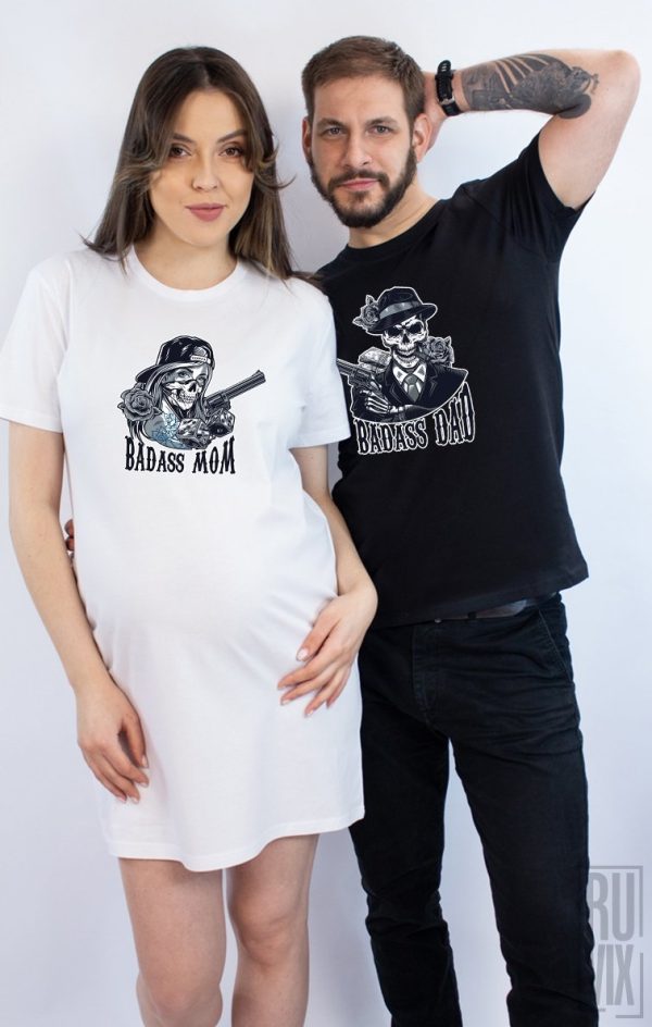 Set Rochie + Tricou Badass Parents, 2, ruvix.ro