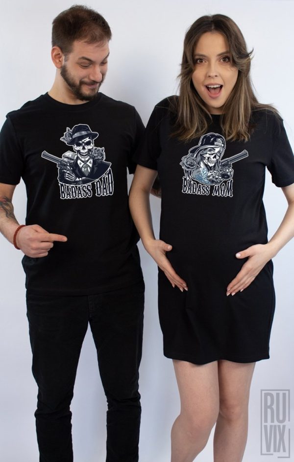 Set Rochie + Tricou Badass Parents, 1, ruvix.ro