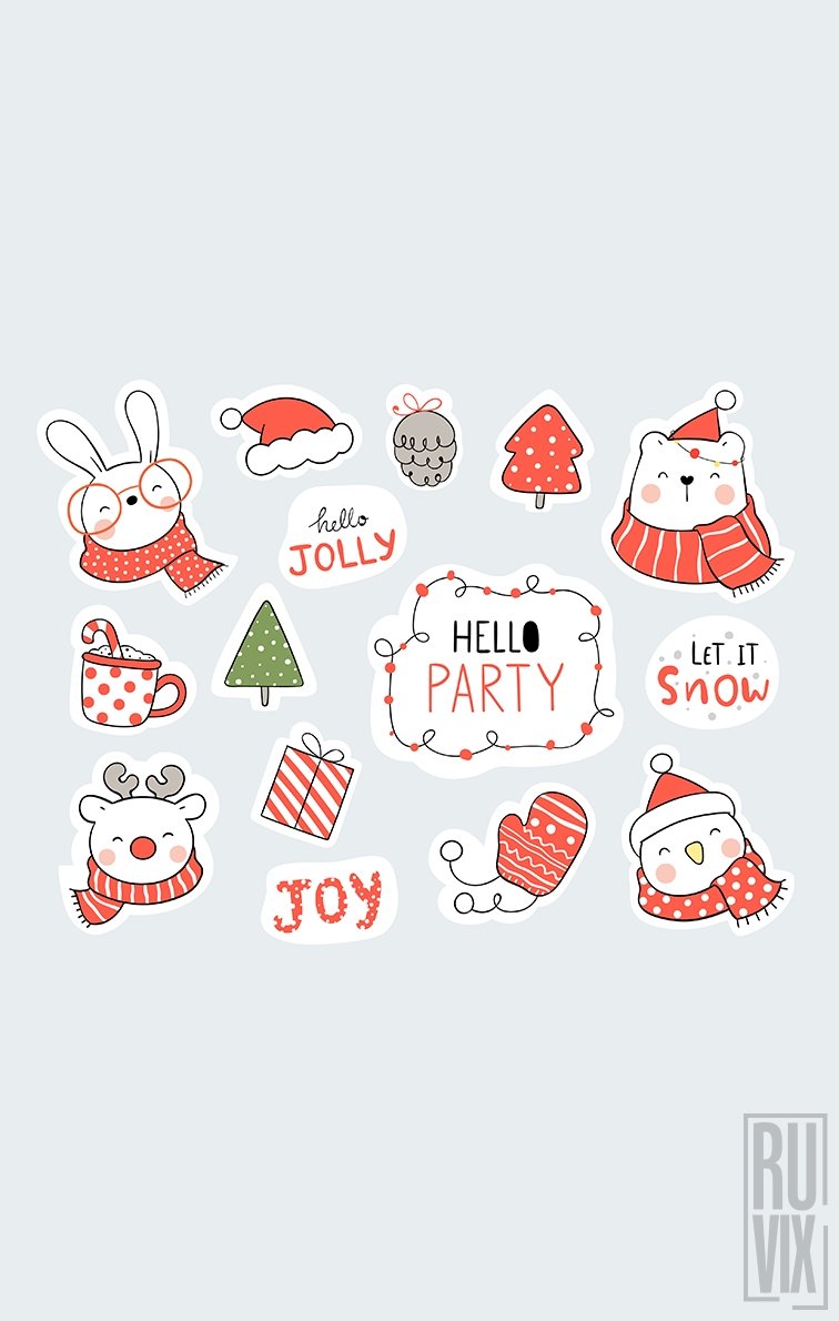 Set Stickere Crăciun - Animăluțe