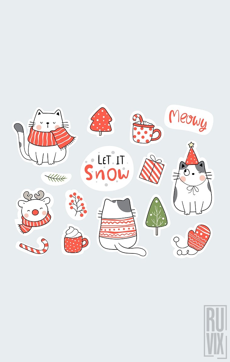 Set Stickere Crăciun - Let it snow